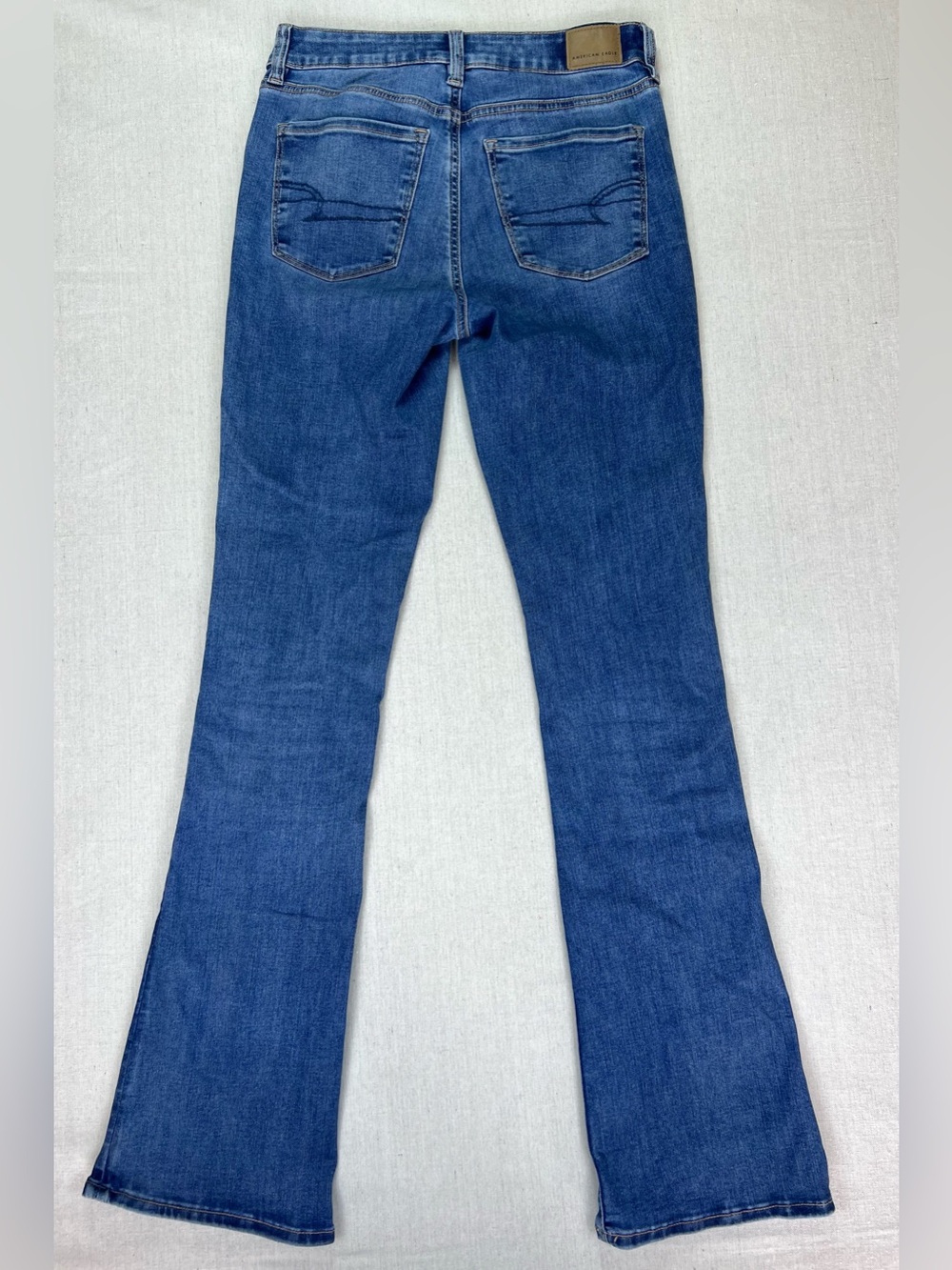 American Eagle Classic Women's Blue Flared Jeans Skinny Kick - Size 6 Long - Picture 2 of 10